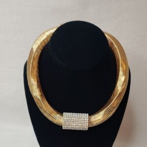 Rhinestone Embellished Slide Necklace